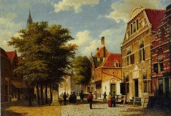 unknow artist European city landscape, street landsacpe, construction, frontstore, building and architecture. 289 oil painting picture